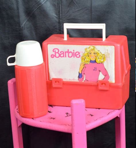 1980 metal barbie lunch box|80s lunch box.